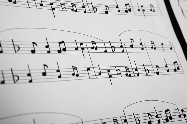 Primer plano de las notas musicales — Foto de Stock