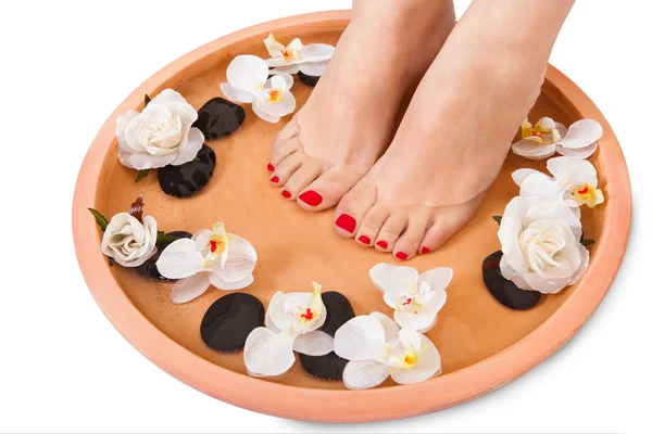 Female Feet Getting Aroma Therapy — Stock Photo, Image