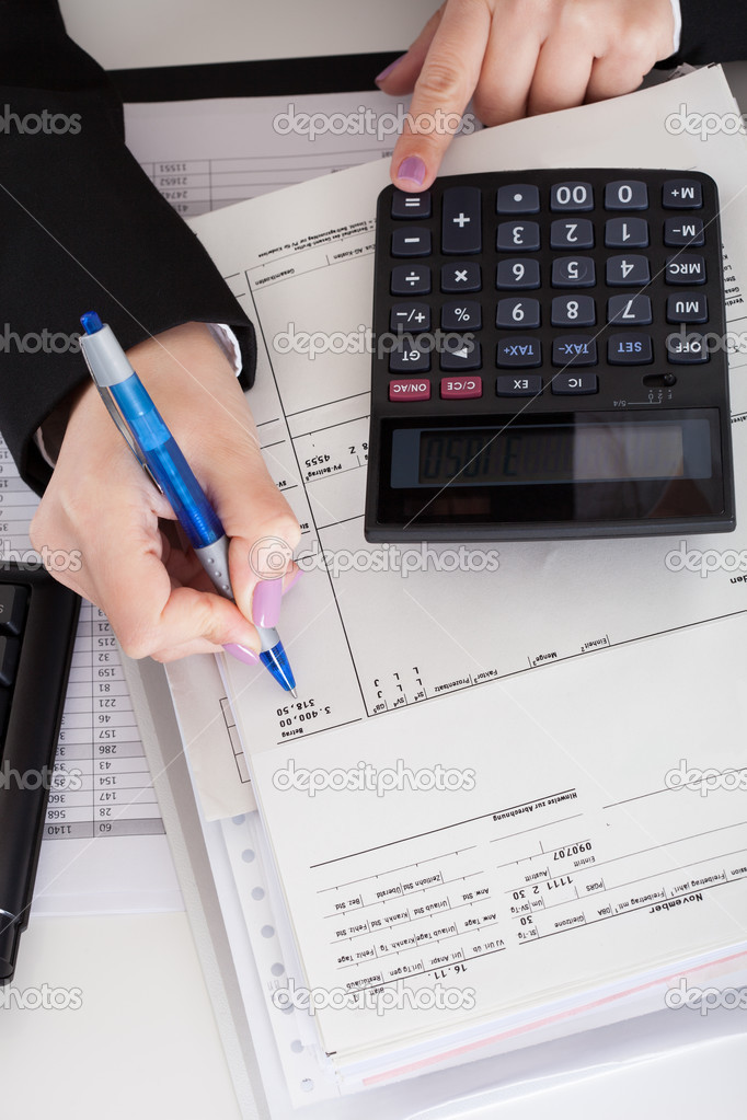 Close-up Of Accountant Woman