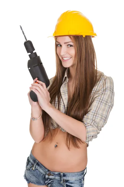 Young Attractive Female Worker — Stock Photo, Image