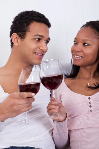 Couple Toasting Wine — Stock Photo, Image