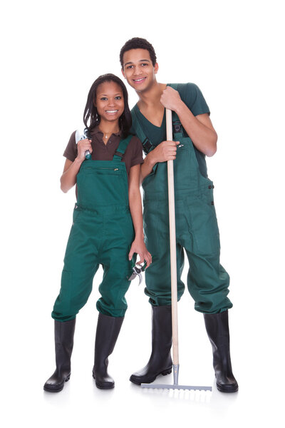Couple Of Garden Workers