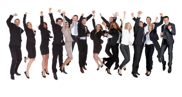 Group of excited business — Stock Photo, Image