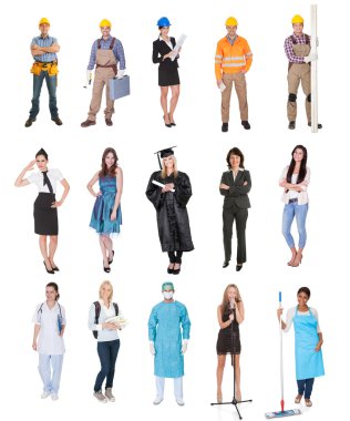 profesyonel çalışanları, iş adamı, aşçılar, doktorlar,