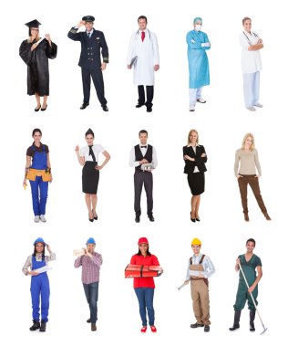 profesyonel çalışanları, iş adamı, aşçılar, doktorlar,