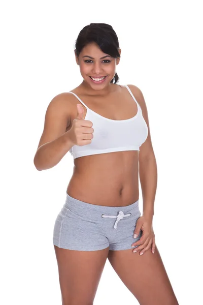 Portret van fit jonge vrouw — Stockfoto