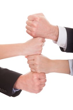 Ellerini birlikte istifleme ofis