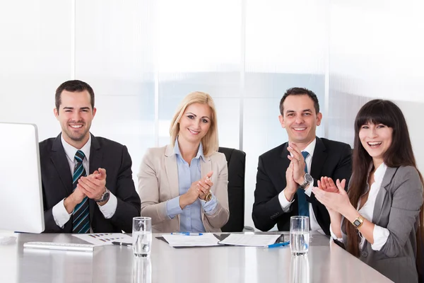 Happy Business Clapping — Stock Photo, Image