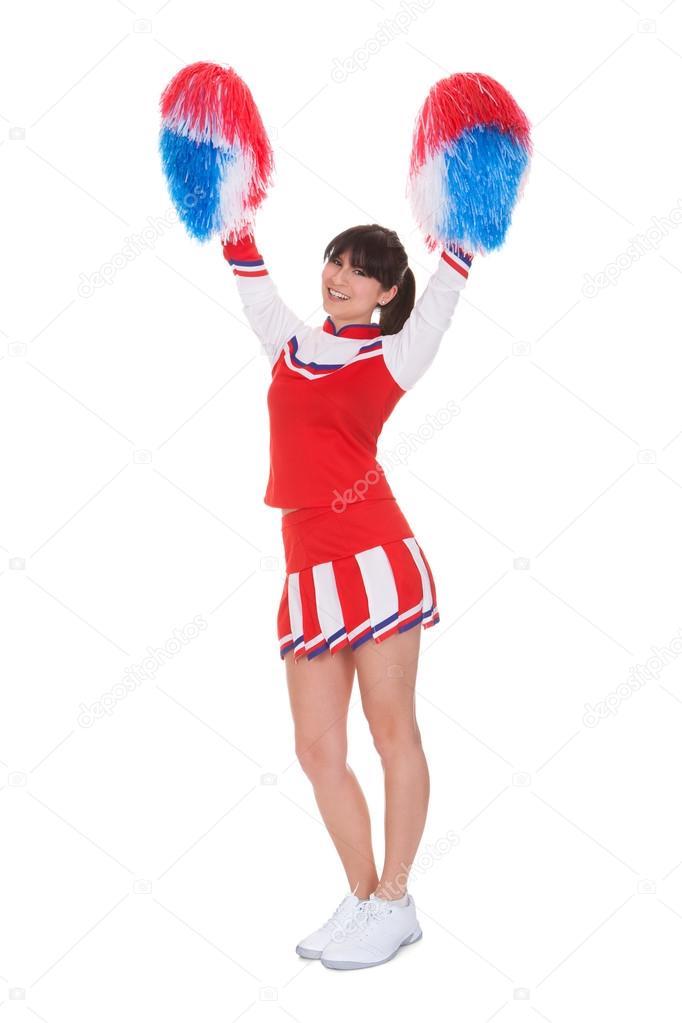 Cheerleader Holding Pom-pom