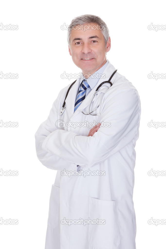 Portrait Of Happy Mature Male Doctor