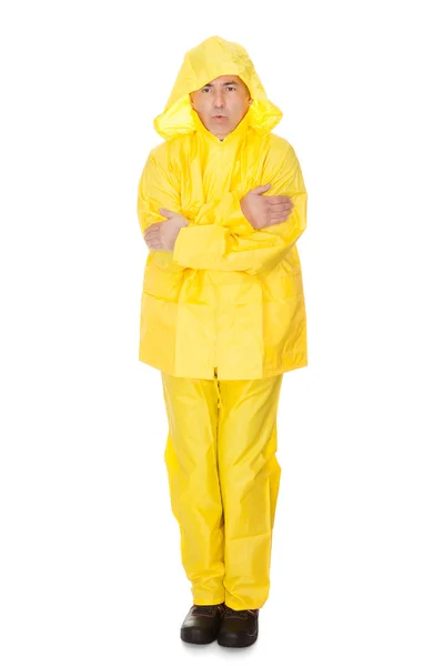 Mature Man Wearing Raincoat — Stock Photo, Image