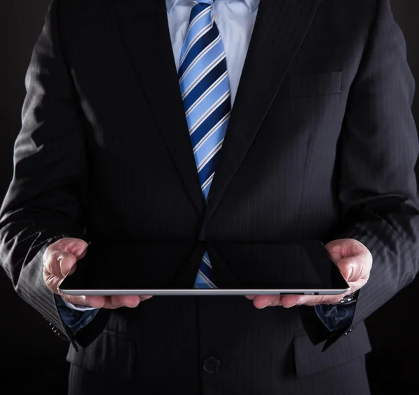 Close-up Of Businessman Using Digital Tablet — Stock Photo, Image