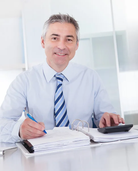 Mature Businessman At Work Royalty Free Stock Images