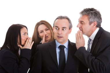 Group Of Businesspeople Gossiping clipart
