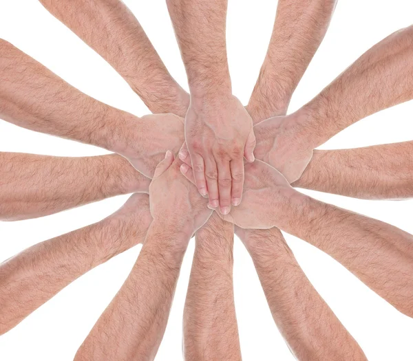 Close-up Of Hands Stacking On Each Other — Stock Photo, Image