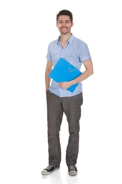 Retrato de jovem estudante feliz — Fotografia de Stock