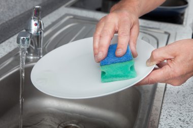 yakın çekim, tabak yıkama