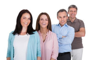 mutlu işadamları sırada duran