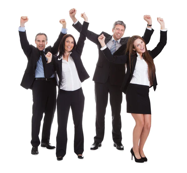 Happy Businesspeople Jumping In Joy Stock Picture