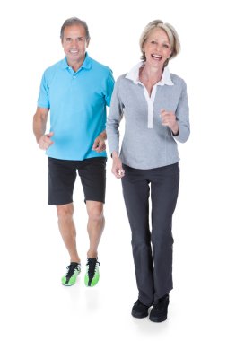 Olgun çift jogging