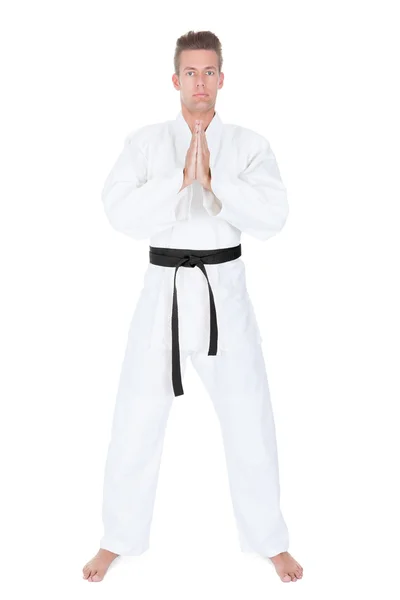 Joven practicando Karate —  Fotos de Stock