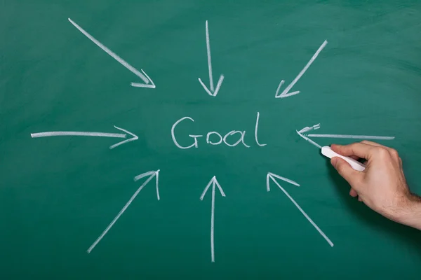 Arrows Gathering Over Goal — Stock Photo, Image