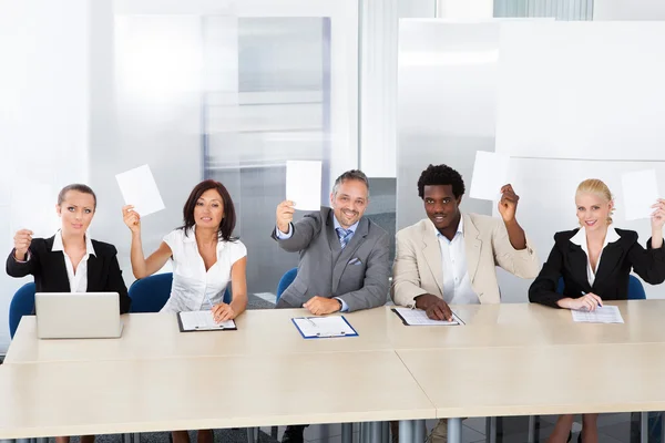 Corporate Personnel Officers Holding Paper — Stock Photo, Image