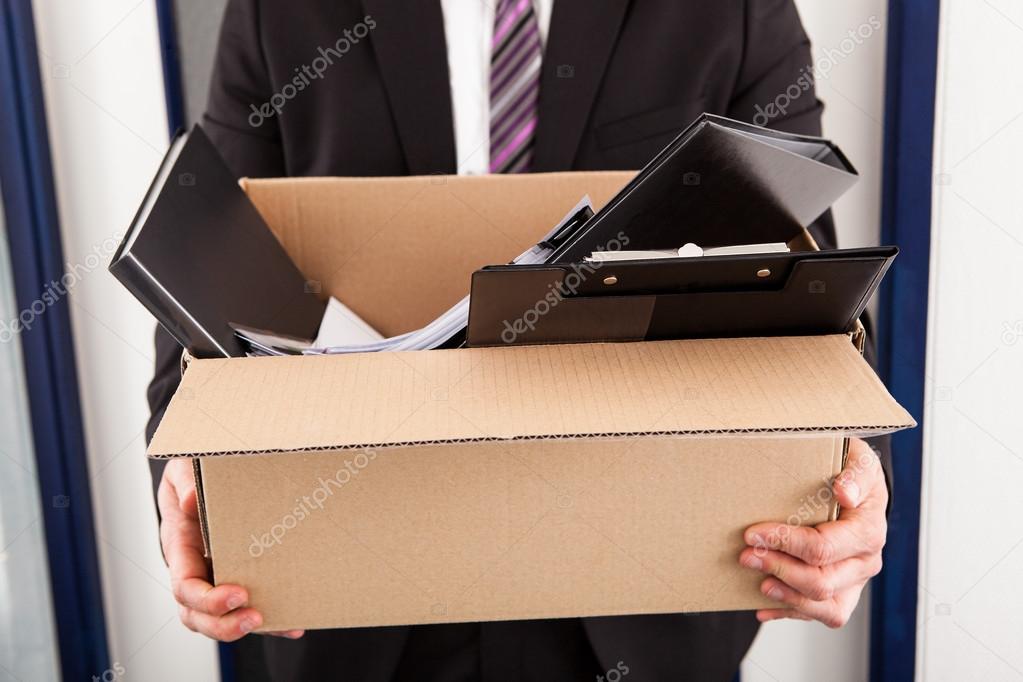 Man holding cardboard