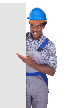 boş kartı ile erkek sanatçı