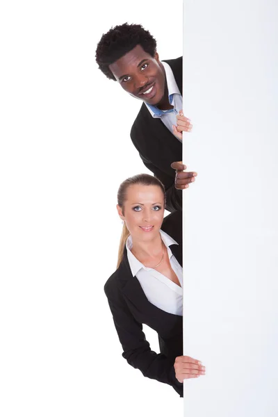 Business People Holding Placard — Stock Photo, Image