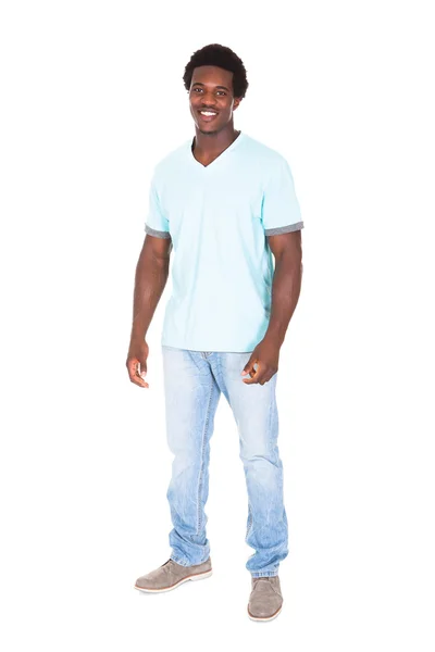 Casual Young African Man Posing In Front Of Camera — Stock Photo, Image