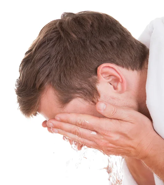 Man Washing His Face — Stock Photo, Image