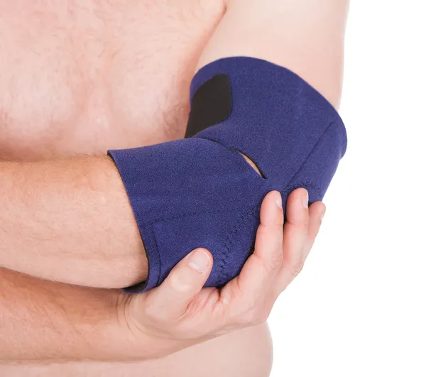 A Person Wearing Elbow Brace — Stock Image A Person Wearing Elbow Brace Royalty Free Stock Photos