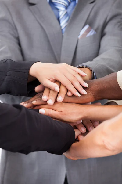 Businesspeople Stacking Hands — Stock Photo, Image