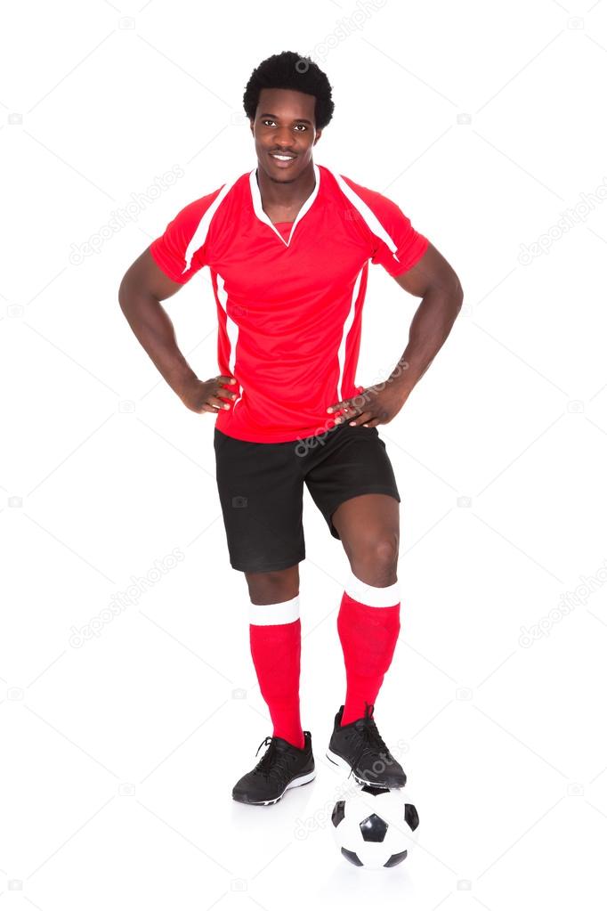Portrait Of Happy Soccer Player
