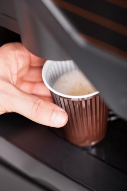 otomatik kahve makinesi yakın çekim