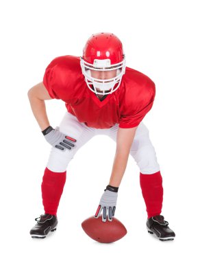 Genç Amerikan futbolu oyuncusu
