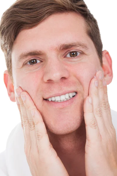 Close-up Of Man After Shaved — Stock Photo, Image