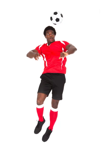 Soccer Player Playing With Football — Stock Photo, Image