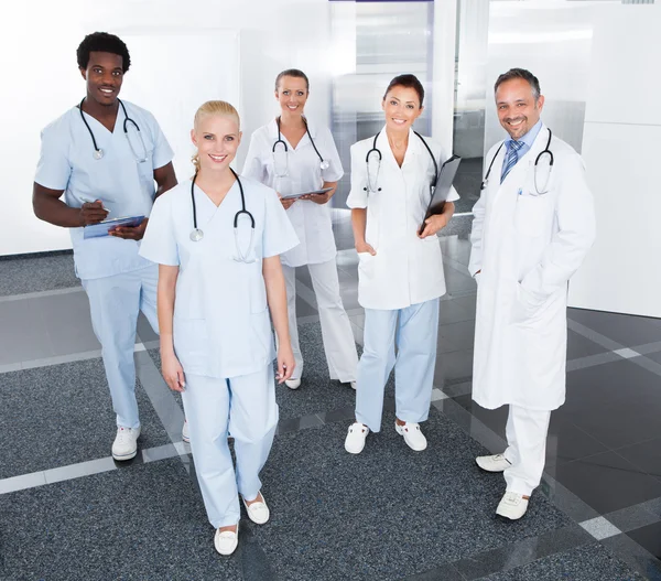 Group Of Happy Multiracial Doctors — Stock Photo, Image