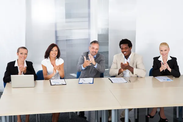 Corporate Personnel Officers Applauding — Stock Photo, Image