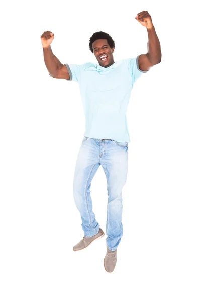 Young African Man Enjoying His Success — Stock Photo, Image