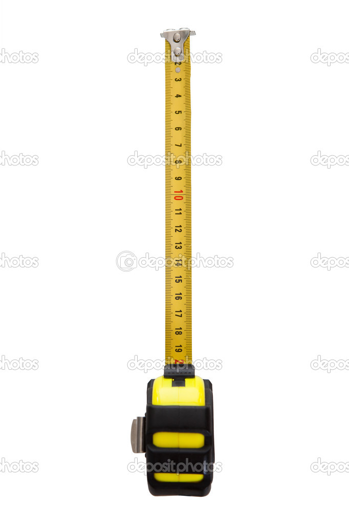Measurement tape isolated on white background