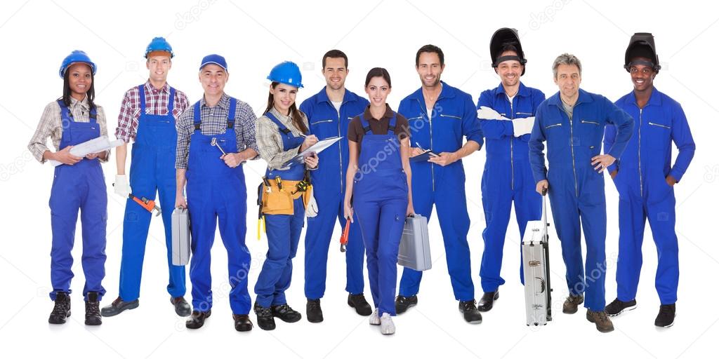 Group Of Industrial Workers