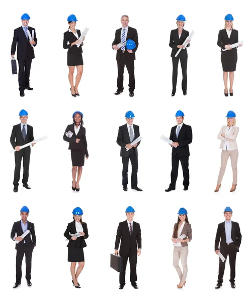 Group Of Business People Raising Arm — Stock Photo, Image