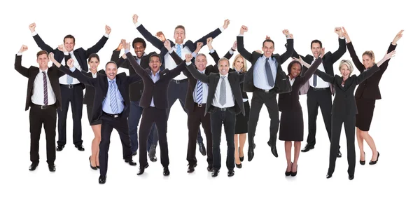 Group Of Business People Raising Arms — Stock Photo, Image