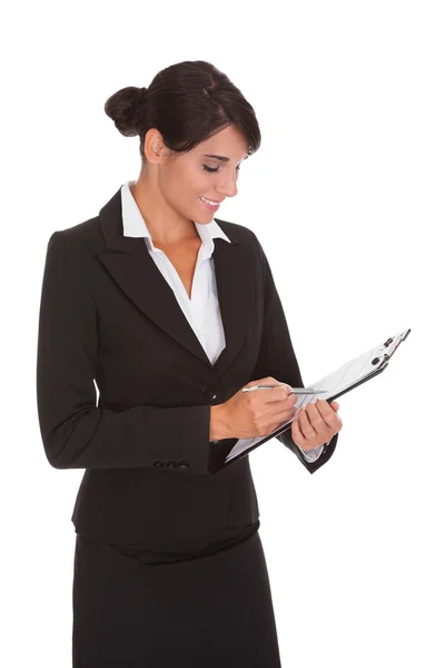 Businesswoman With Clipboard — Stock Photo, Image