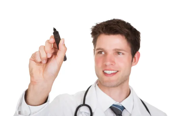 Doctor holding marcador — Foto de Stock