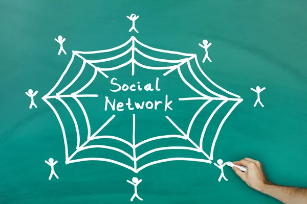 社会的ネットワークの概念 — ストック写真