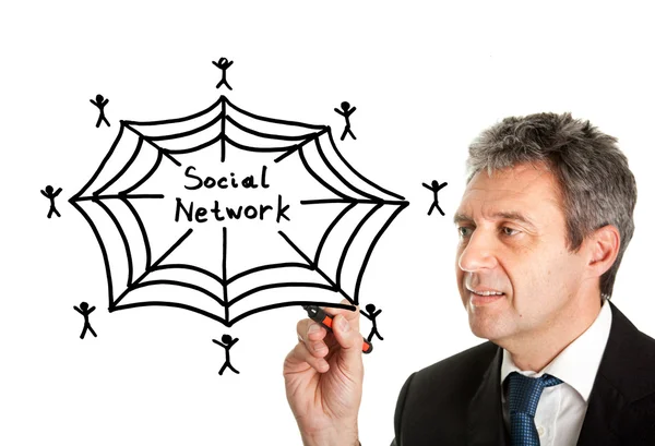 Concetto di social network — Foto Stock